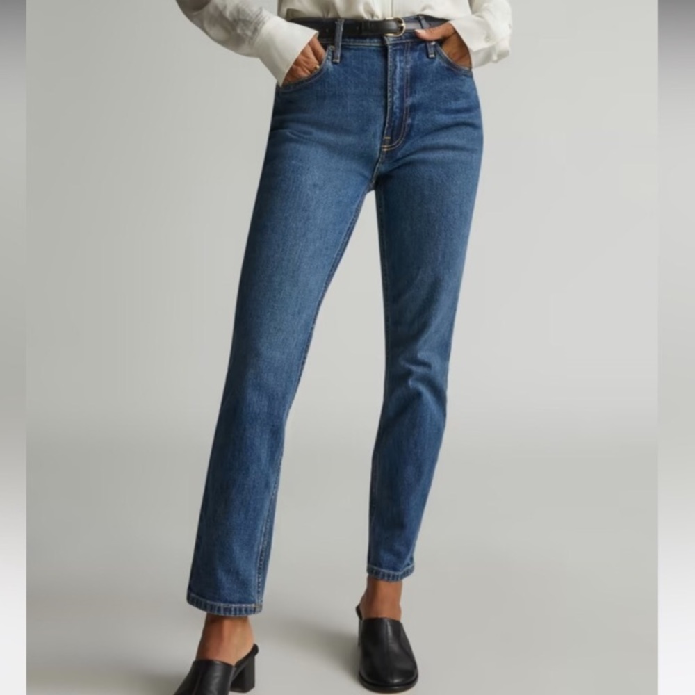 Everlane The Original Cheeky Jean High Rise Crop Straight Leg Jeans 30
